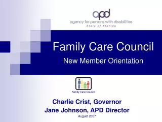Family Care Council New Member Orientation