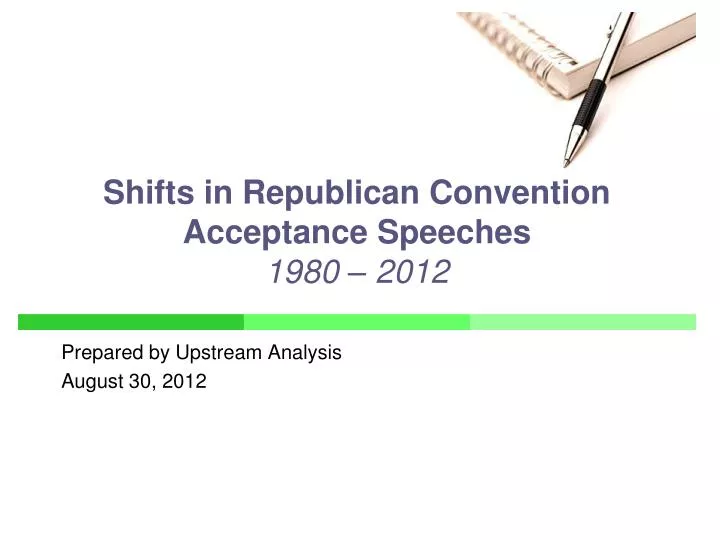 shifts in republican convention acceptance speeches 1980 2012
