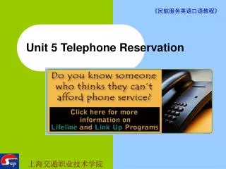 Unit 5 Telephone Reservation
