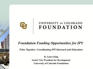 Foundation Funding Opportunities for IPY