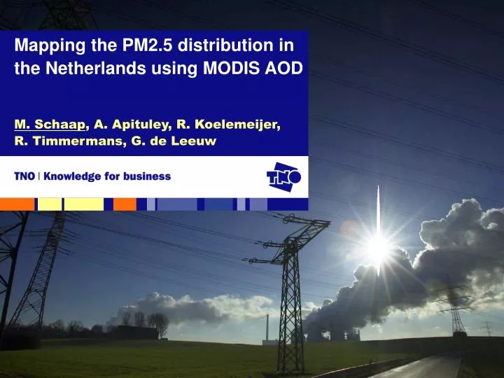 mapping the pm2 5 distribution in the netherlands using modis aod