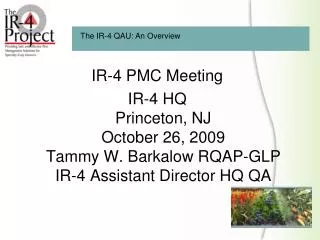 IR-4 PMC Meeting