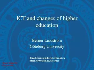 ICT and changes of higher education