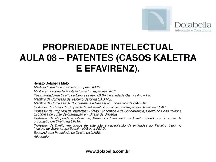 propriedade intelectual aula 08 patentes casos kaletra e efavirenz