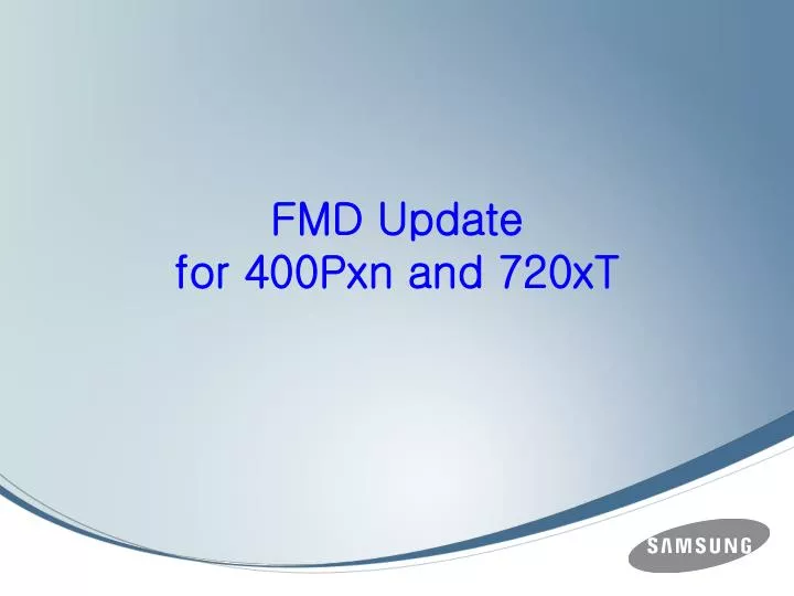 fmd update for 400pxn and 720xt