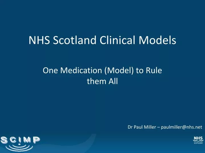 nhs scotland clinical models