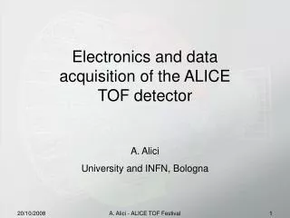 Electronics and data acquisition of the ALICE TOF detector