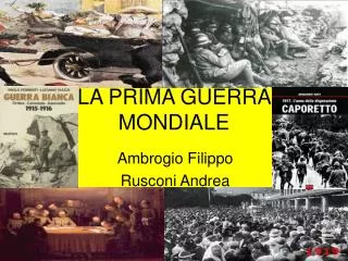 la prima guerra mondiale