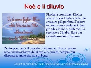 no e il diluvio