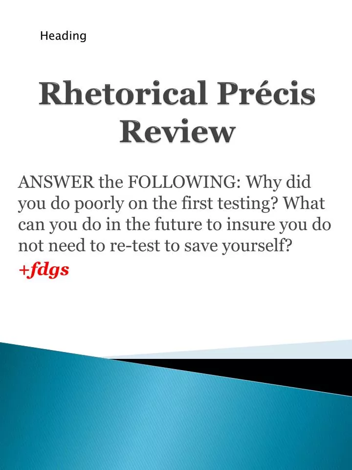 rhetorical pr cis review