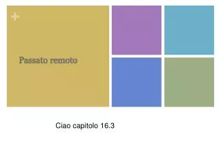 passato remoto