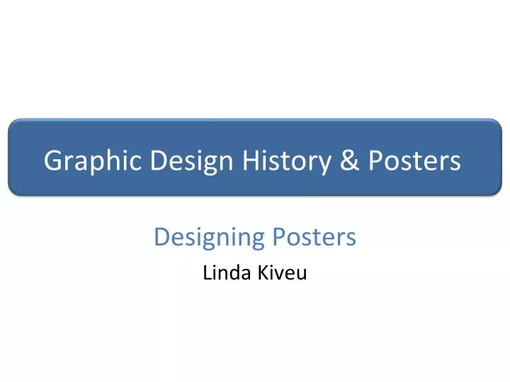 graphic design history posters