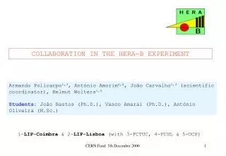 COLLABORATION IN THE HERA-B EXPERIMENT