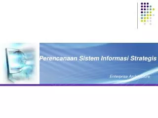 perencanaan sistem informasi strategis