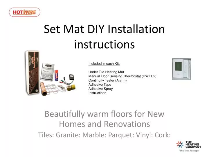 set mat diy installation instructions