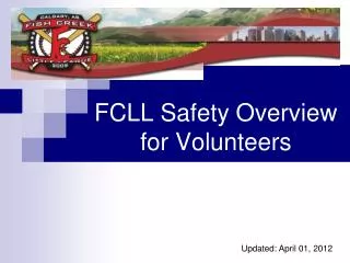 FCLL Safety Overview for Volunteers
