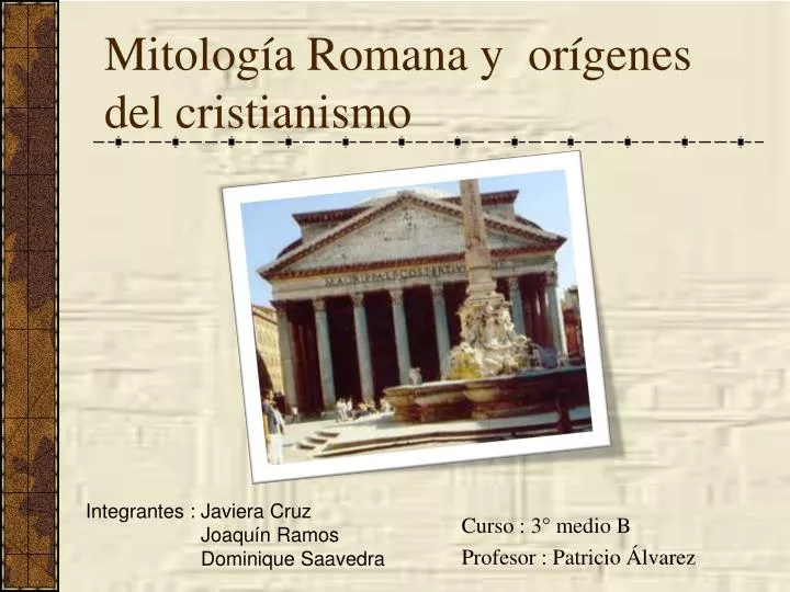 mitolog a romana y or genes del cristianismo