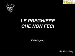 le preghiere che non feci