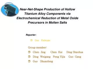 Near-Net-Shape Production of Hollow Titanium Alloy Components via