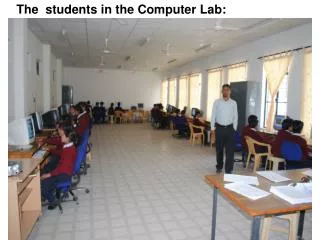 The students in the Computer Lab: