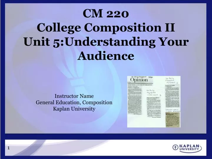 cm 220 college composition ii unit 5 understanding your audience