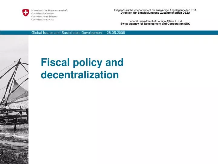 fiscal policy and decentralization