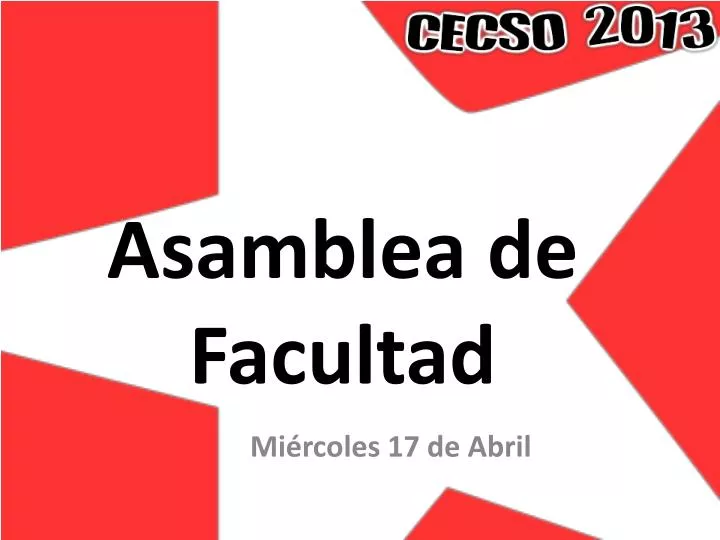 asamblea de facultad