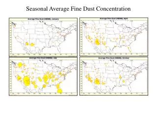Seasonal Average Fine Dust Concentration