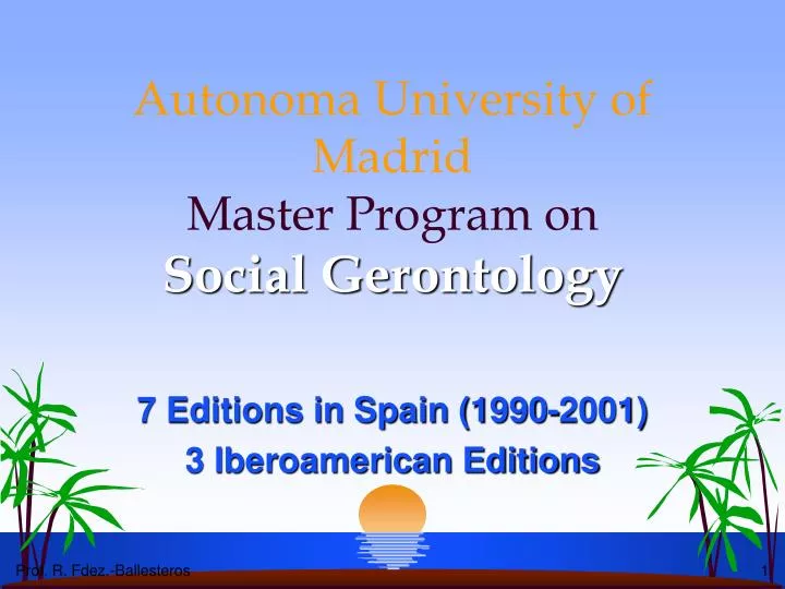 autonoma university of madrid master program on social gerontology
