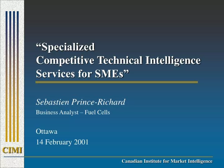 specialized competitive technical intelligence services for smes