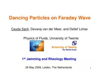 Dancing Particles on Faraday Wave