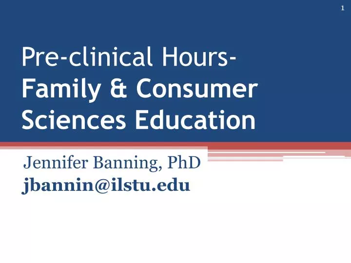 pre clinical hours family consumer sciences education