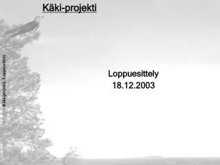 loppuesittely 18 12 2003