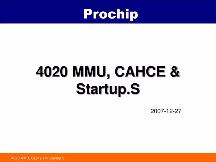 4020 mmu cahce startup s