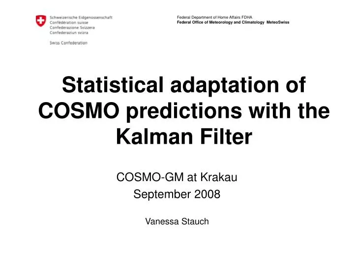 statistical adaptation of cosmo predictions with the kalman filter
