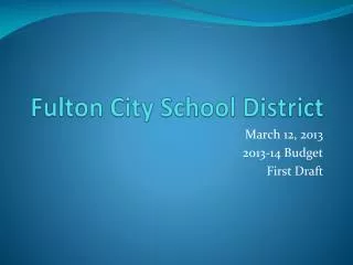 Fulton City School District