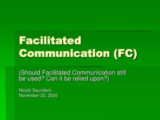 facilitated communication fc