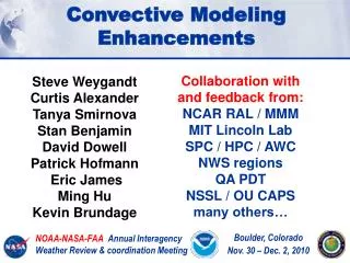 NOAA-NASA-FAA Annual Interagency Weather Review &amp; coordination Meeting