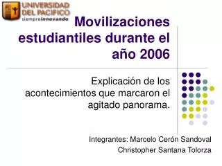 movilizaciones estudiantiles durante el a o 2006