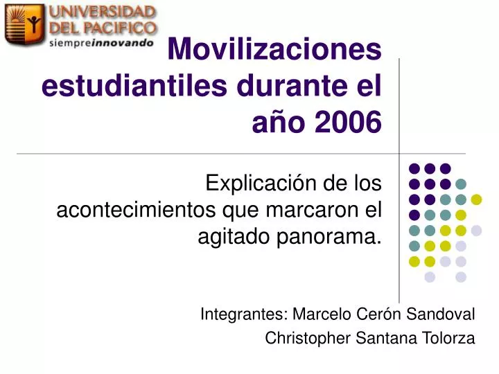 movilizaciones estudiantiles durante el a o 2006