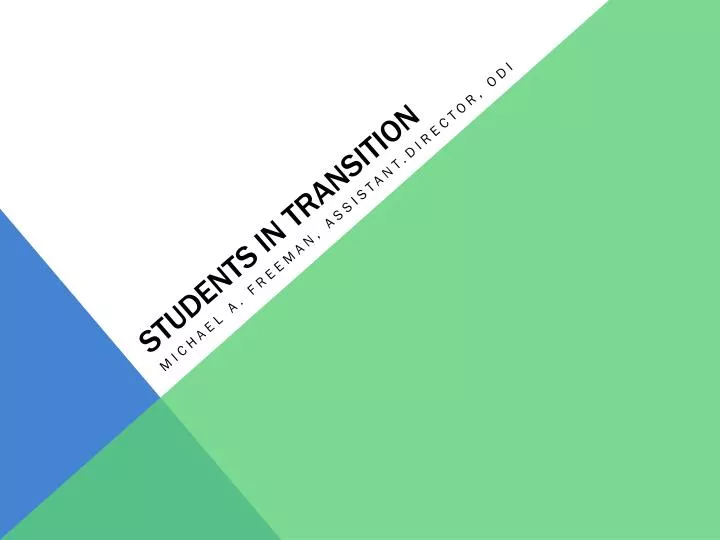 students in transition