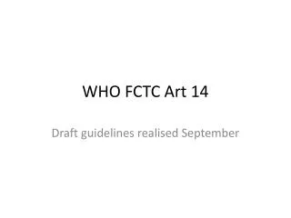 WHO FCTC Art 14