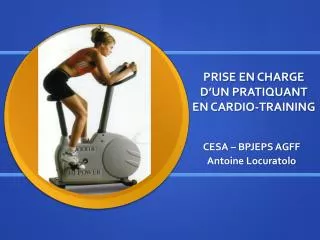 prise en charge d un pratiquant en cardio training
