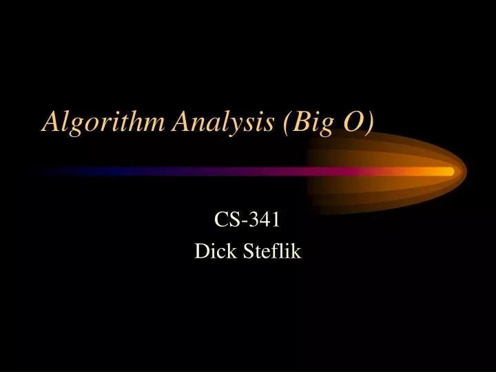 algorithm analysis big o