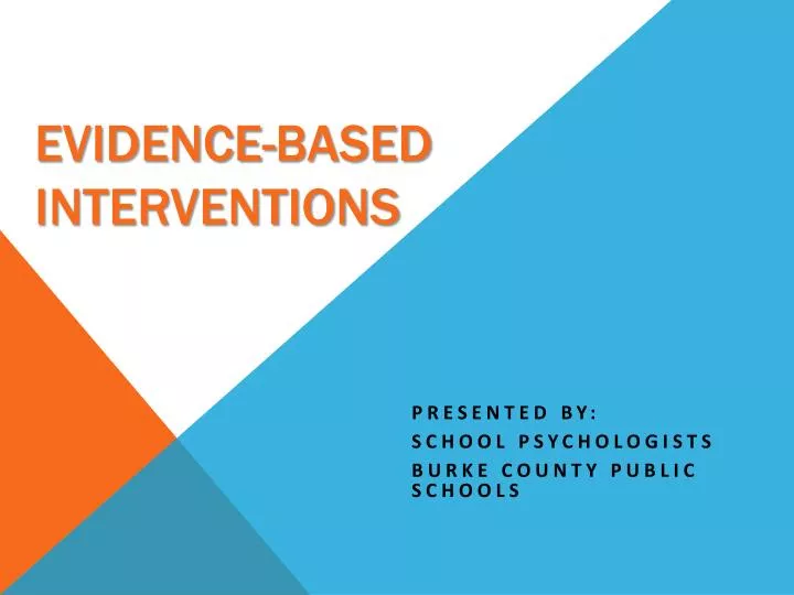 evidence based interventions