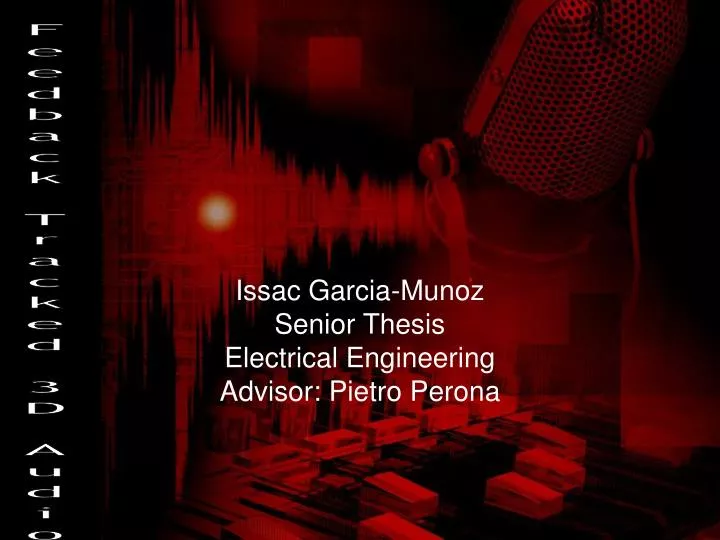 issac garcia munoz senior thesis electrical engineering advisor pietro perona