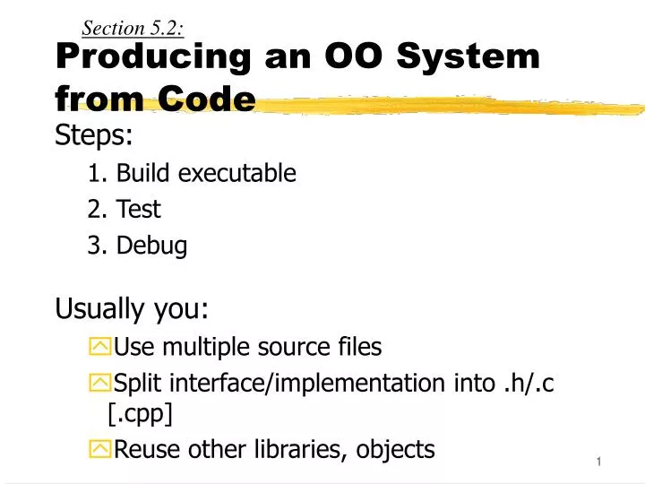 producing an oo system from code