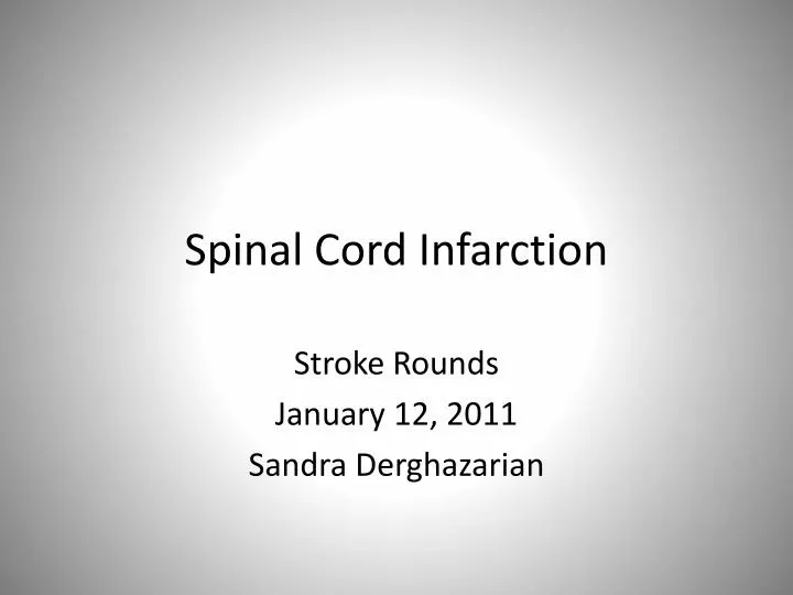 spinal cord infarction