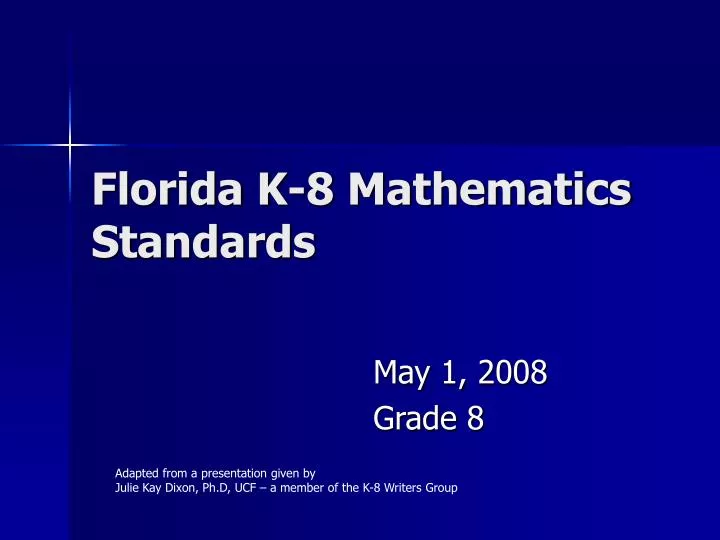 florida k 8 mathematics standards