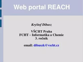 Web portal REACH